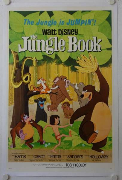 Walt Disneys Jungle Book original release US Onesheet movie poster